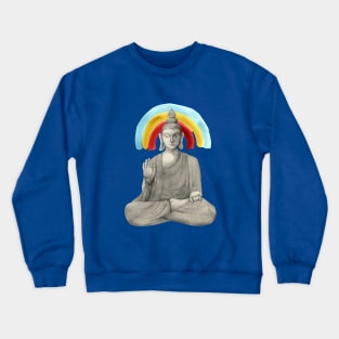 Buddha with rainbow Crewneck Sweatshirt